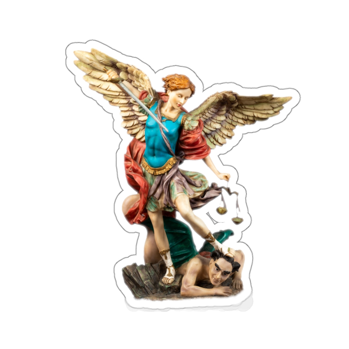 St Michael Archangel (colour) Kiss-Cut Stickers