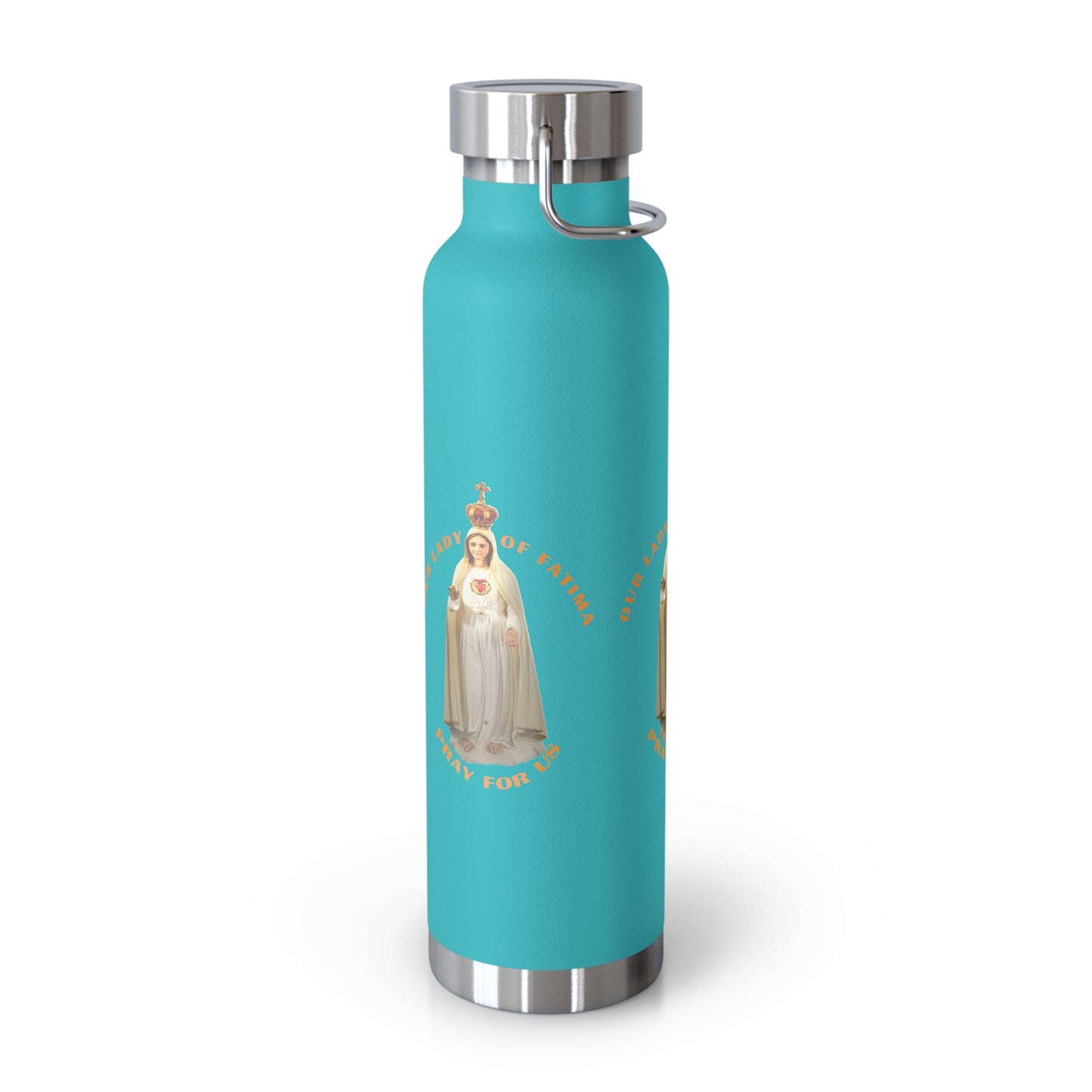 Our Lady of Fatima Pray for Us Copper Vacuum Insulated Bottle, 22oz