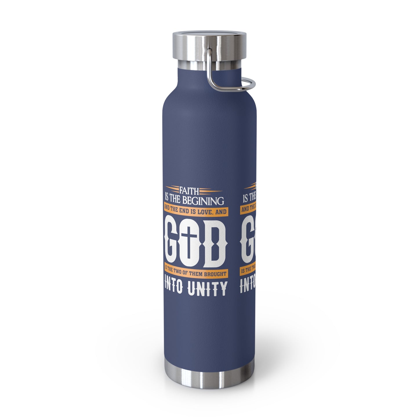 Faith and Love Copper Vacuum Insulated Bottle, 22oz