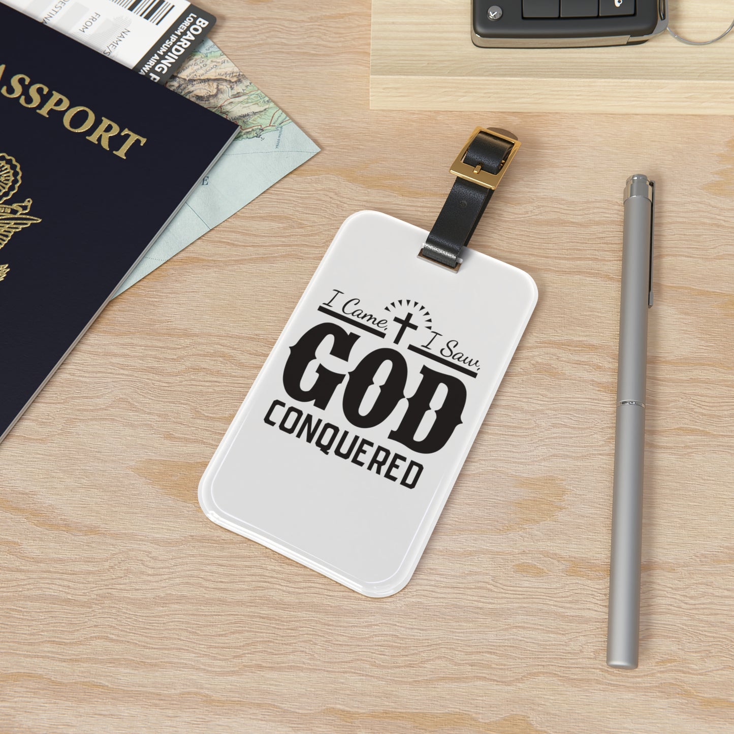 I came, I saw, God Conquered Luggage Tag