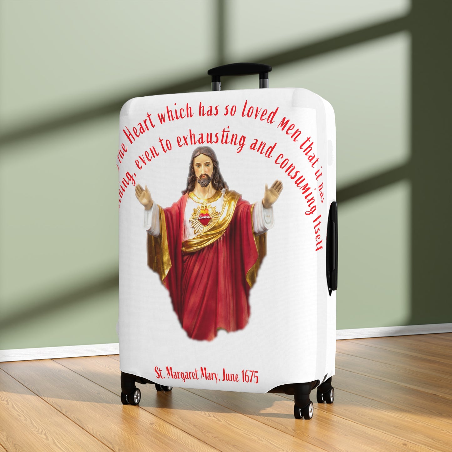 Sacred Heart of Jesus - St Margaret Mary, 1675 Luggage Cover