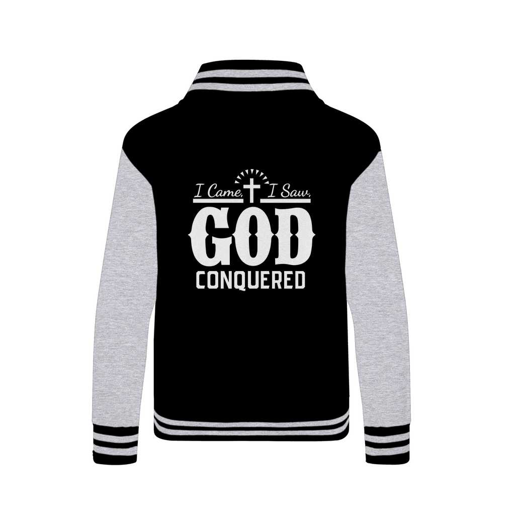 I came, I saw, God Conquered Varsity Jacket