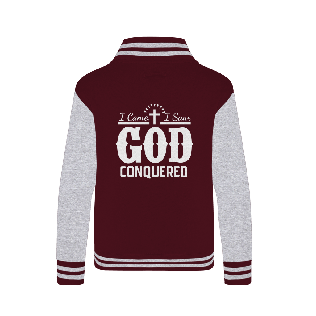 I came, I saw, God Conquered Varsity Jacket