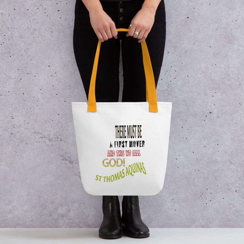 God As First Mover by St Thomas Aquinas Tote bag