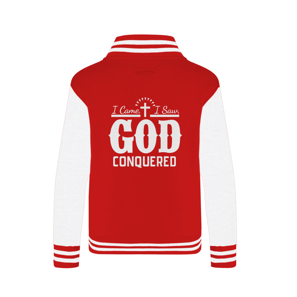 I came, I saw, God Conquered Varsity Jacket