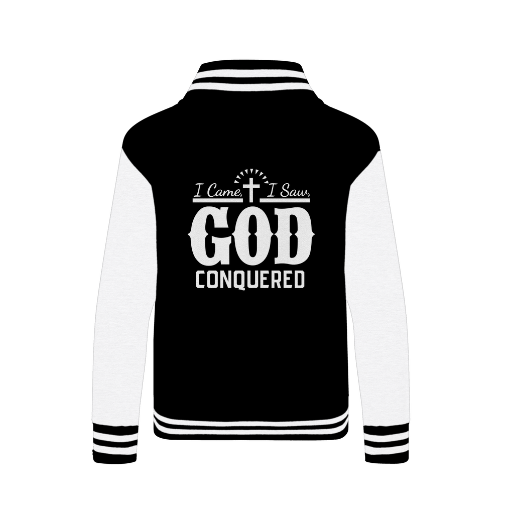 I came, I saw, God Conquered Varsity Jacket