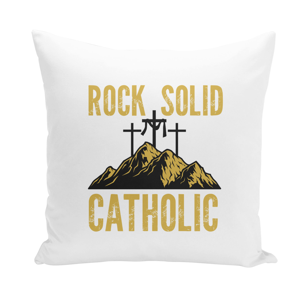 Rock Solid Catholic Throw Pillows