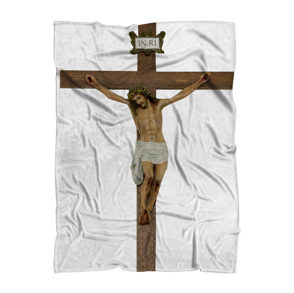 Jesus Crucified Throw Blanket