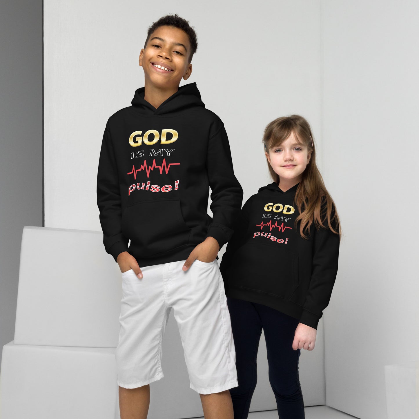 God Is My Pulse Children's Christian t-Shirt