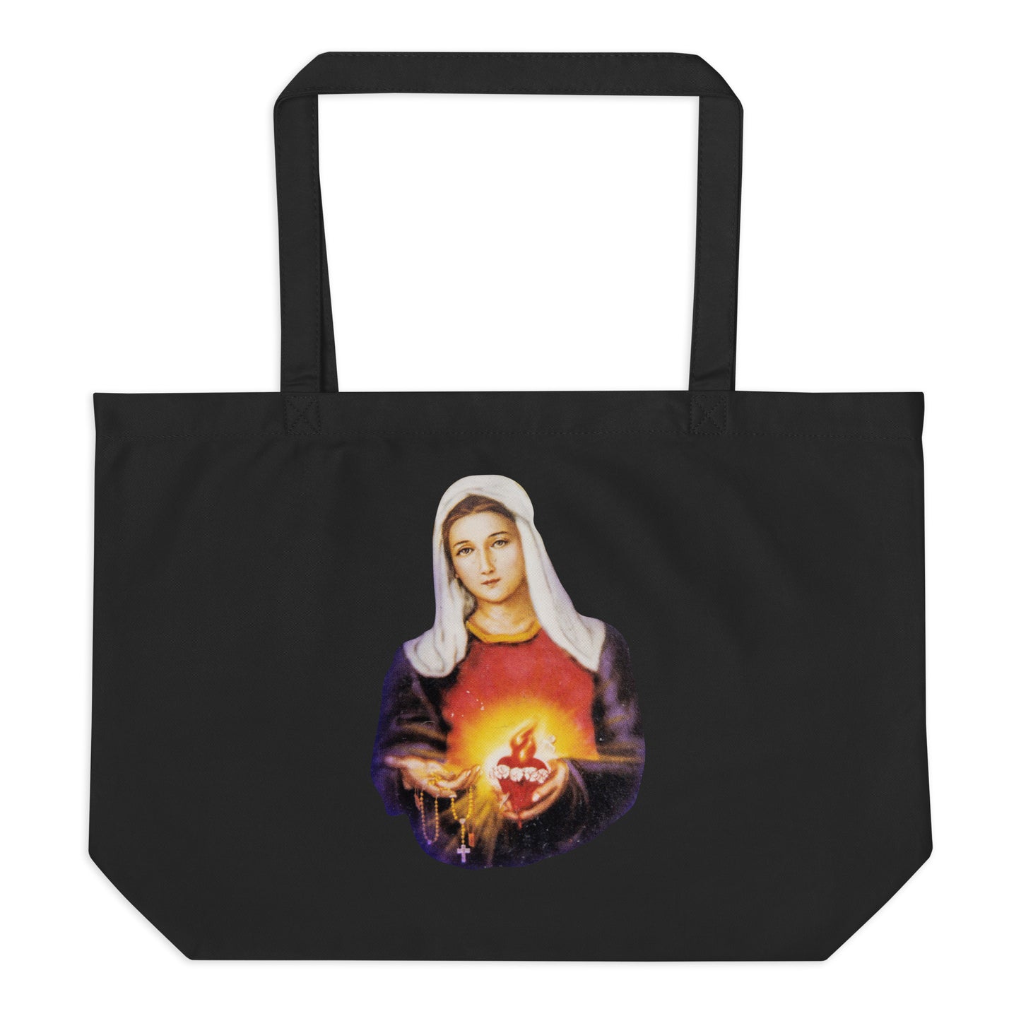 Sacred Heart of Jesus | Immaculate Heart of Mary Large organic tote bag