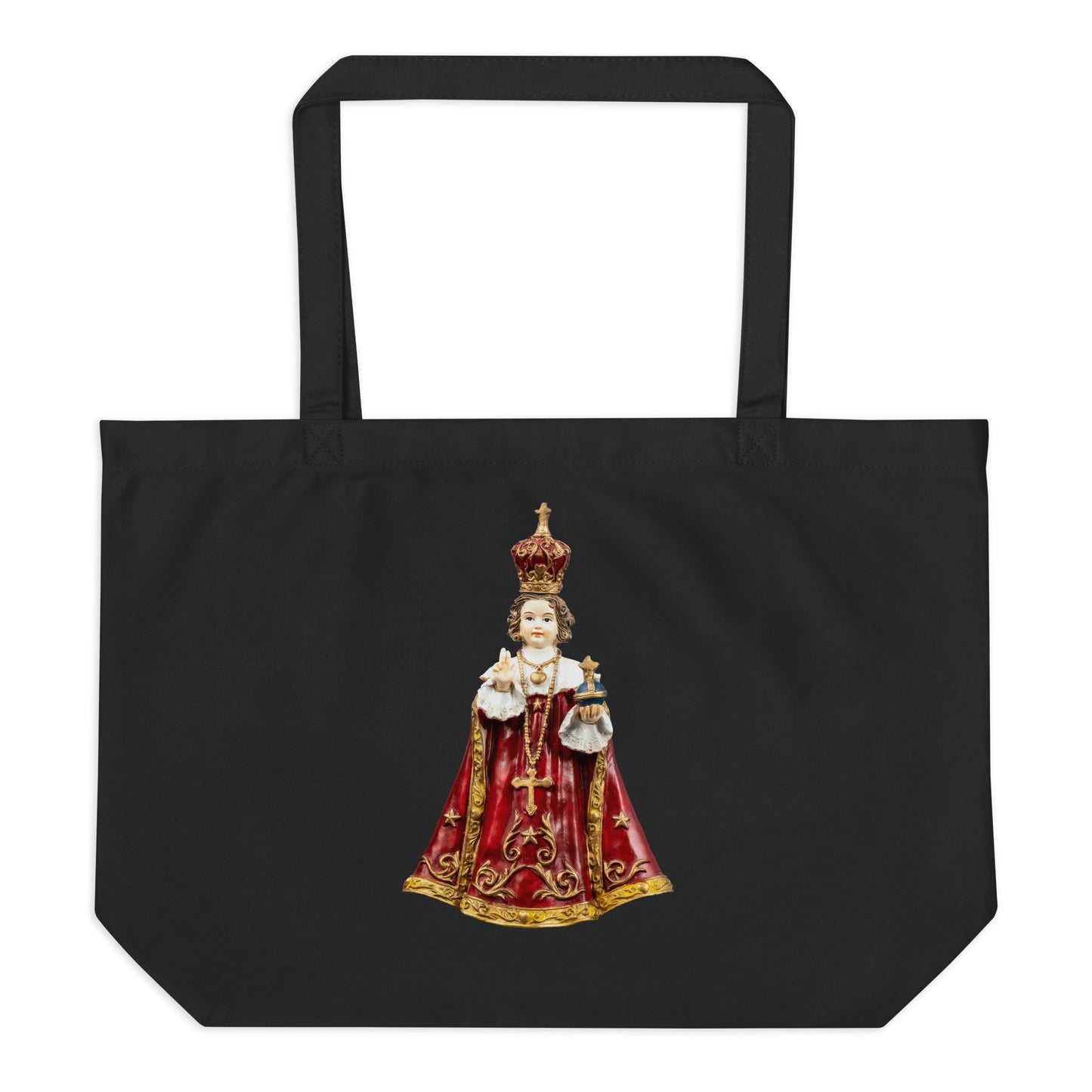 Infant of Prague Large organic tote bag