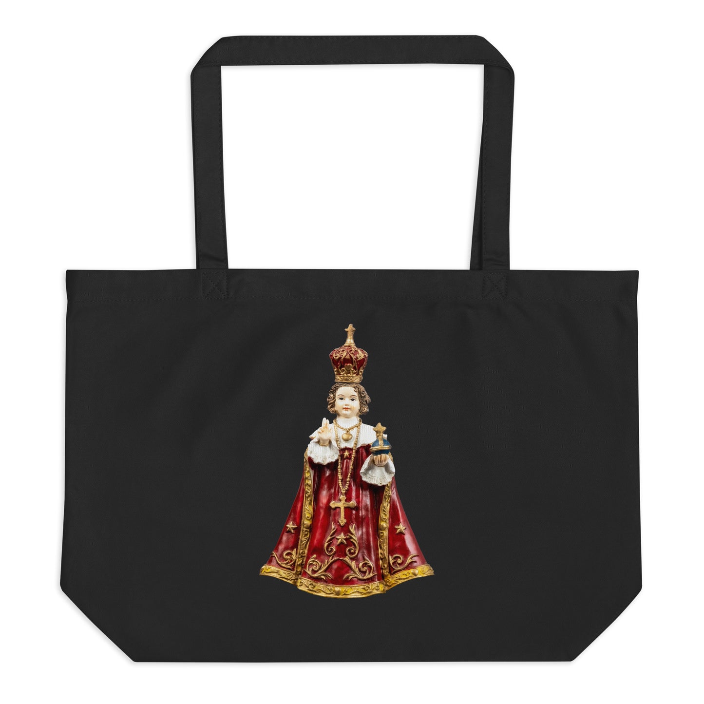 Infant of Prague Large organic tote bag