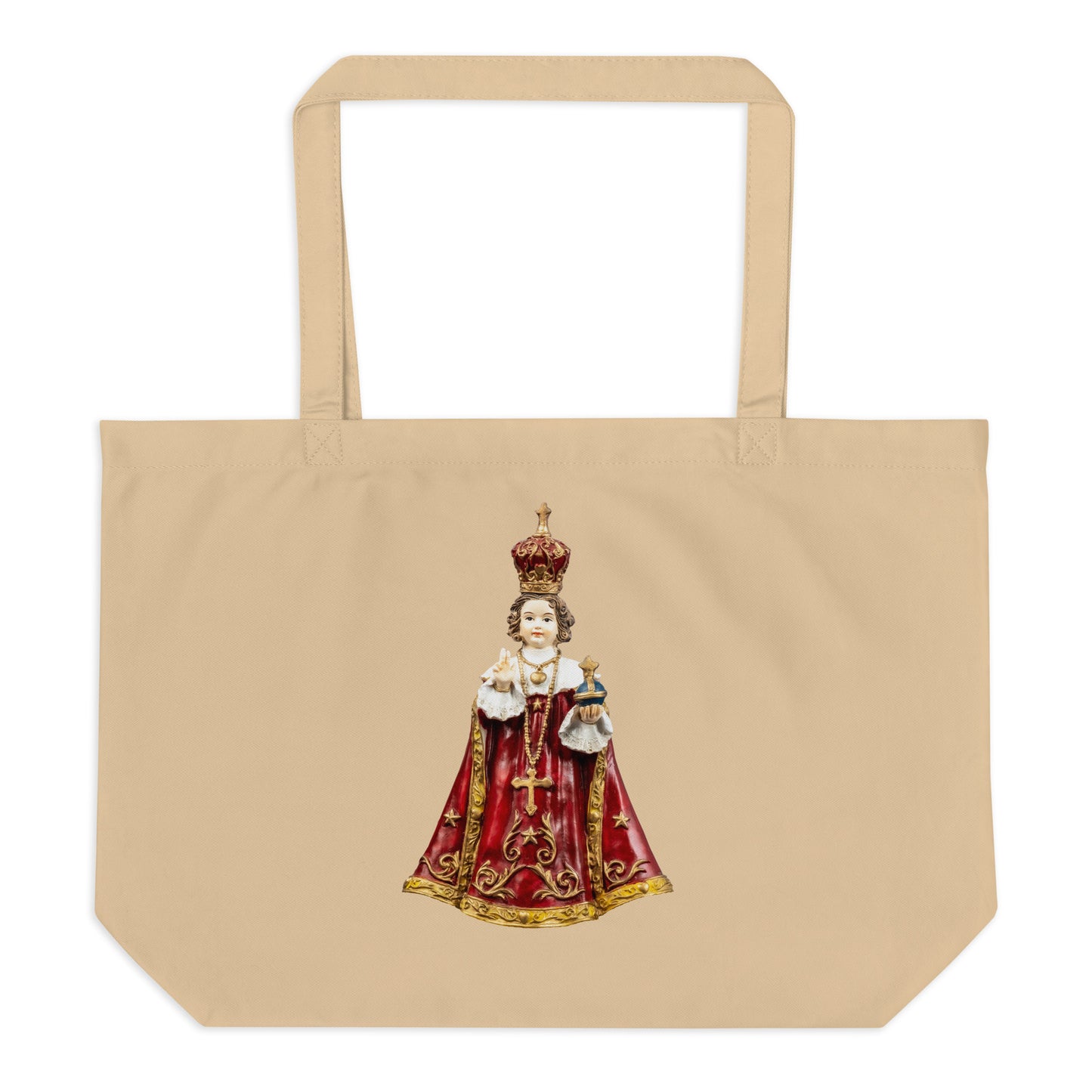 Infant of Prague Large organic tote bag