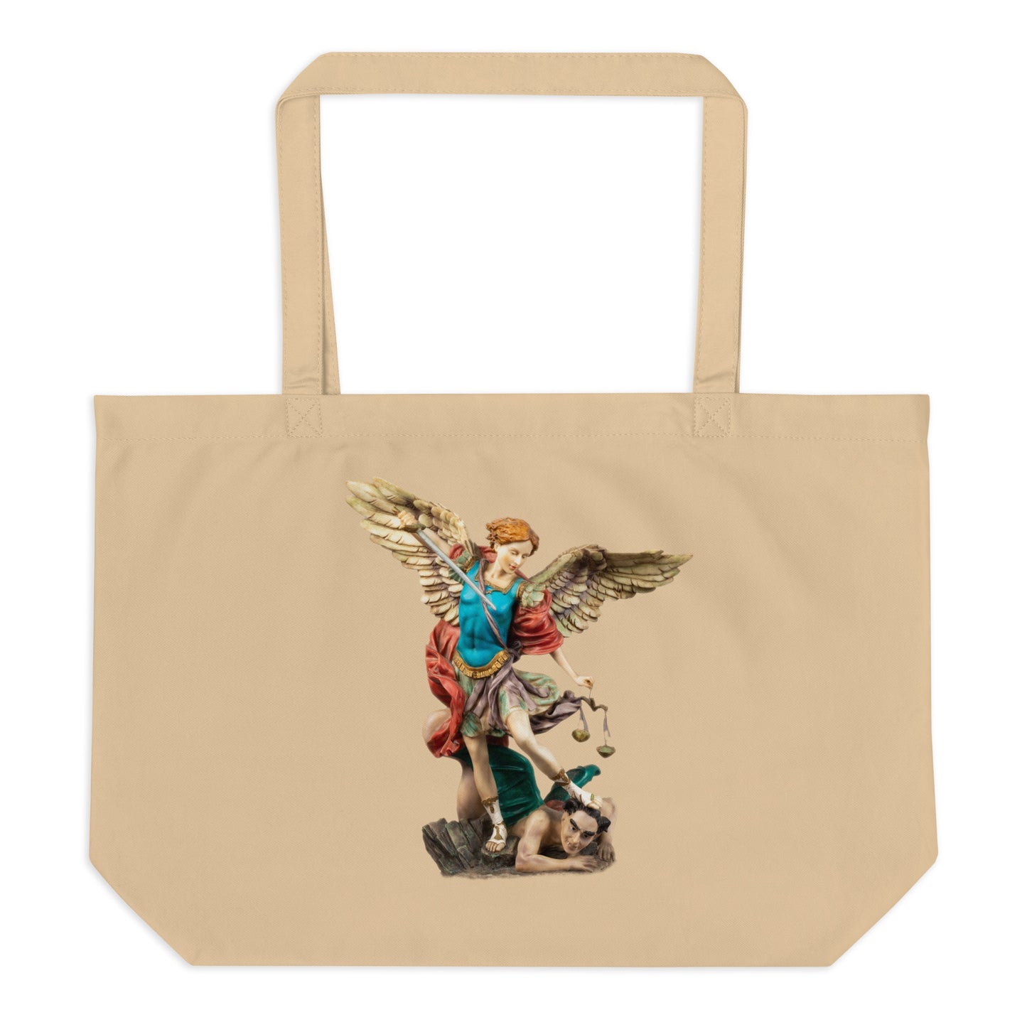 St Michael Archangel (Colour) Large organic tote bag
