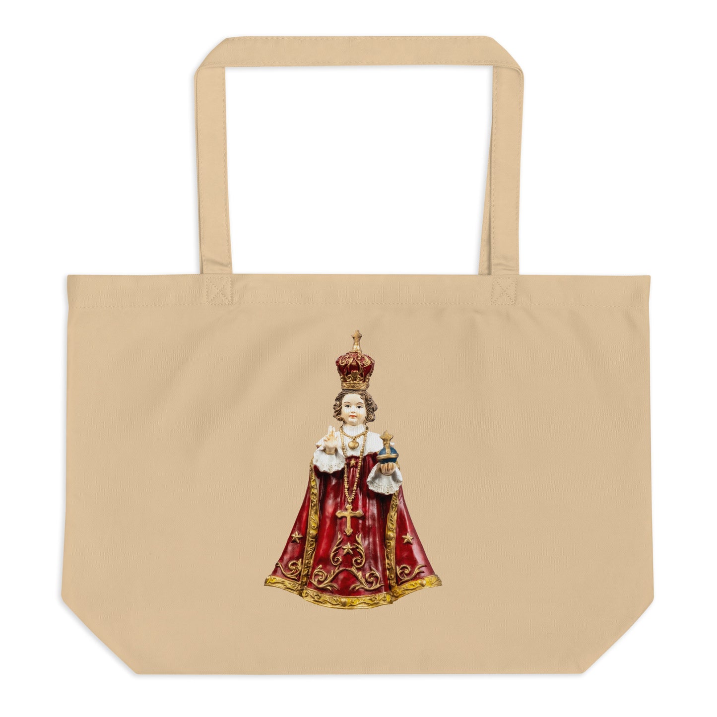 Infant of Prague Large organic tote bag