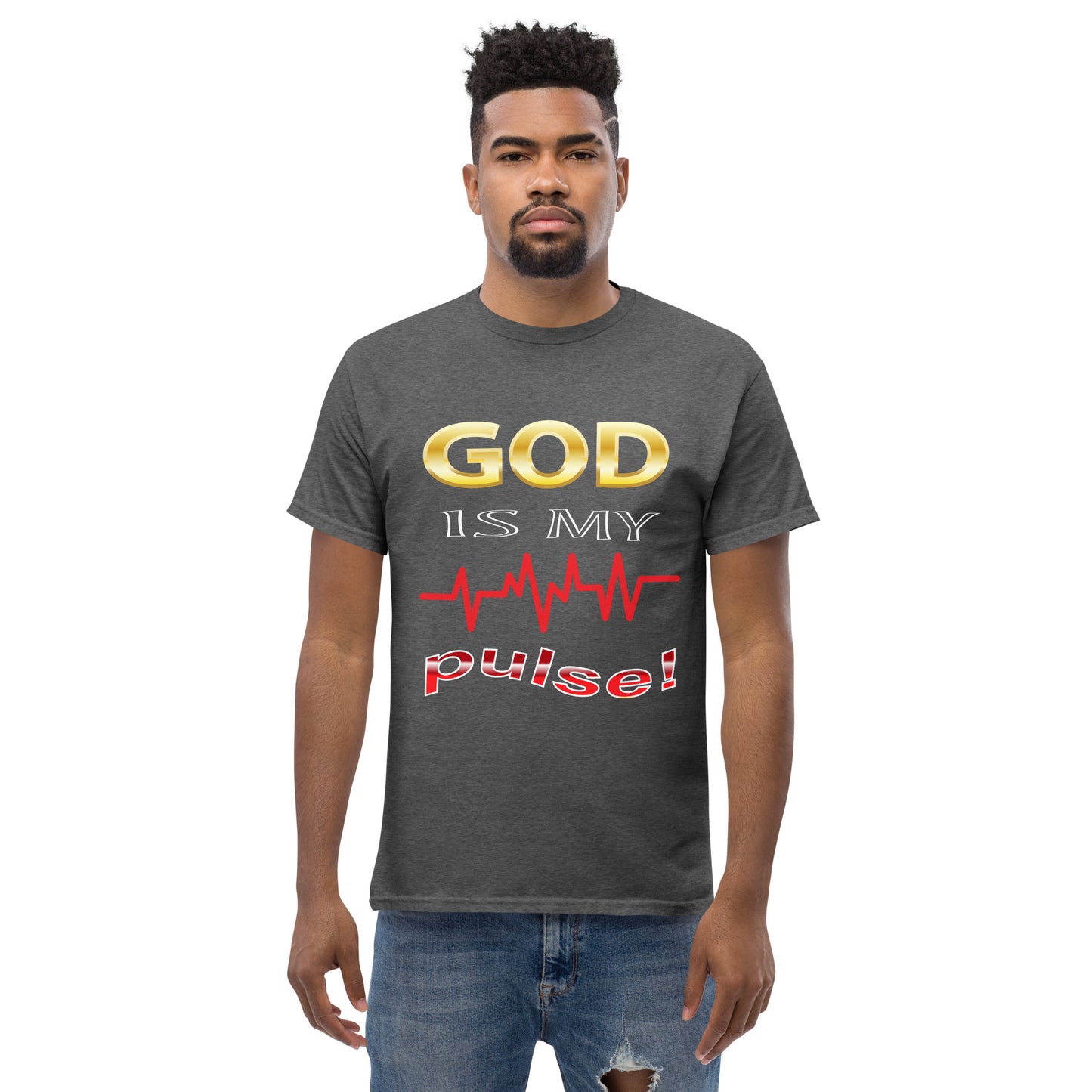 God Is My Pulse Men's Christian t-Shirt