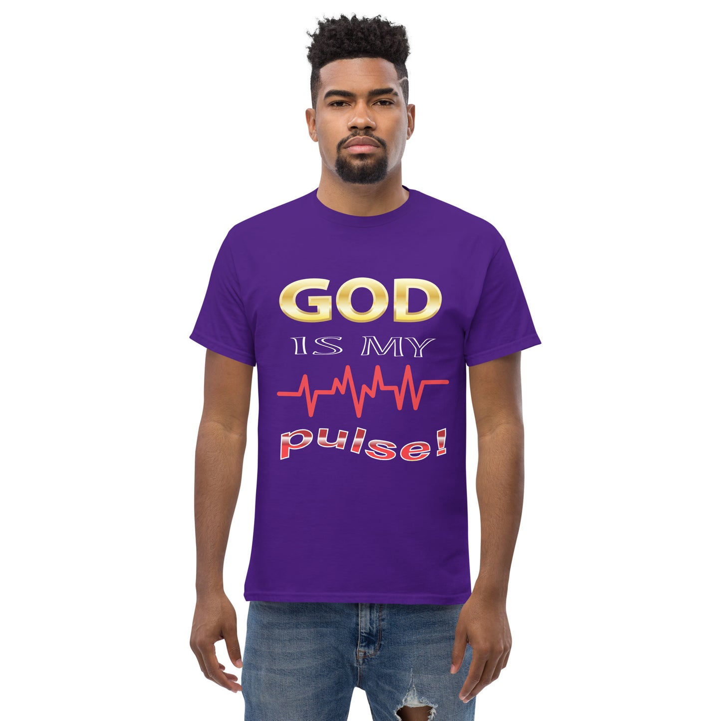God Is My Pulse Men's Christian t-Shirt