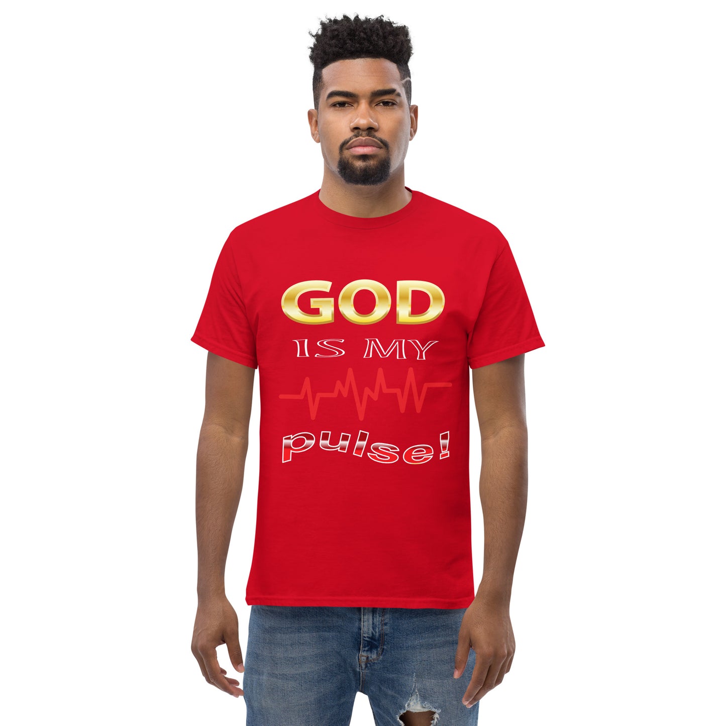 God Is My Pulse Men's Christian t-Shirt
