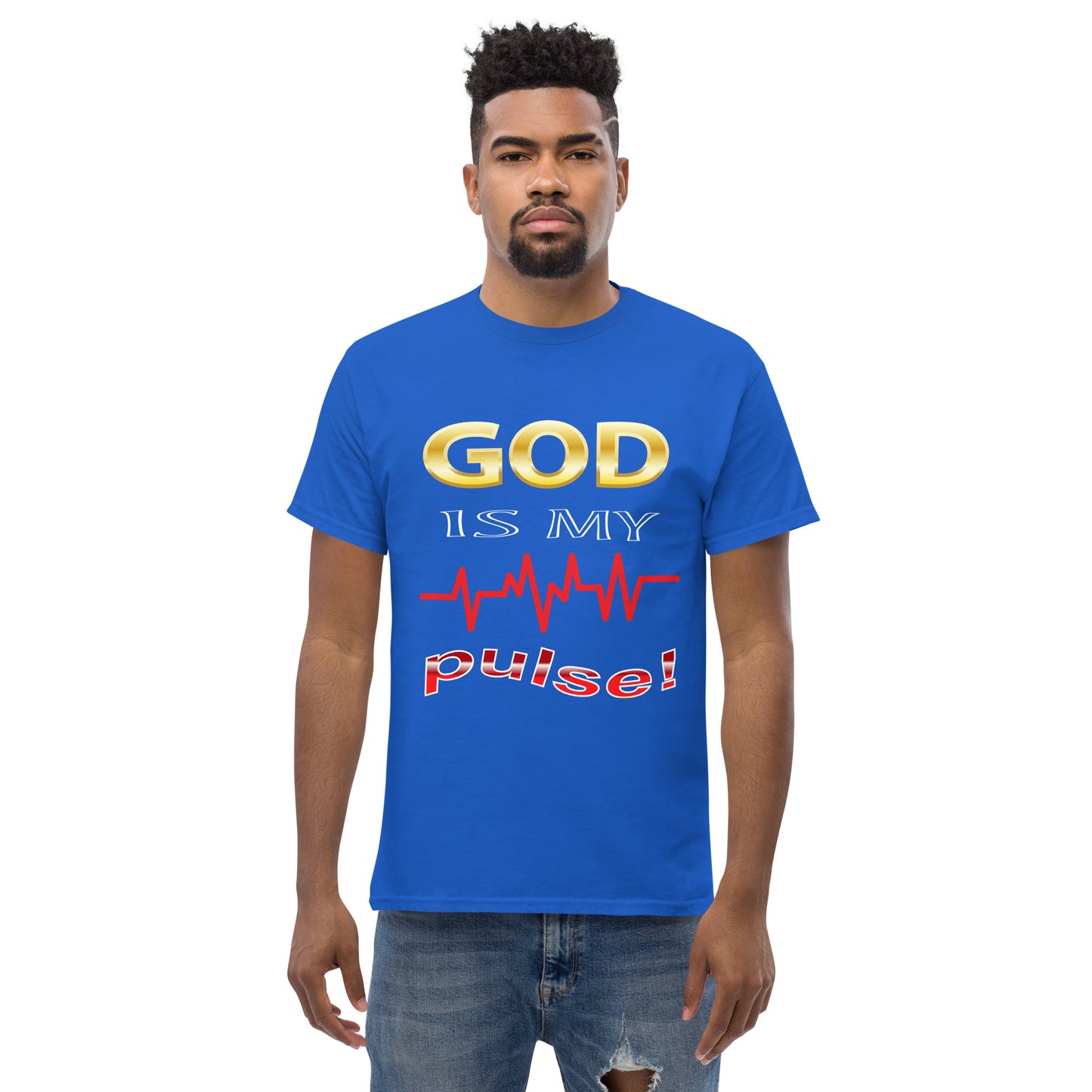 God Is My Pulse Men's Christian t-Shirt