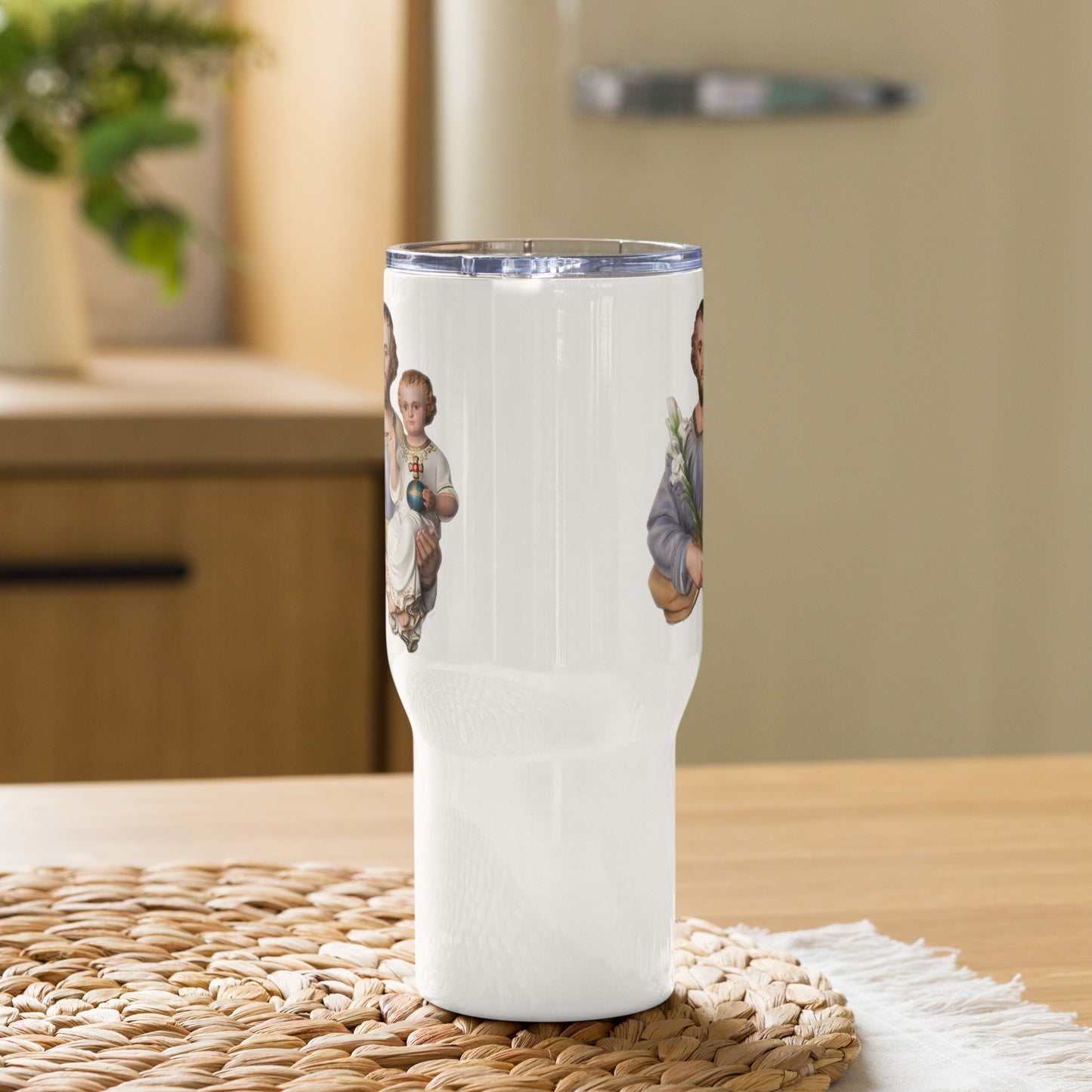 St Joseph Travel mug with a handle