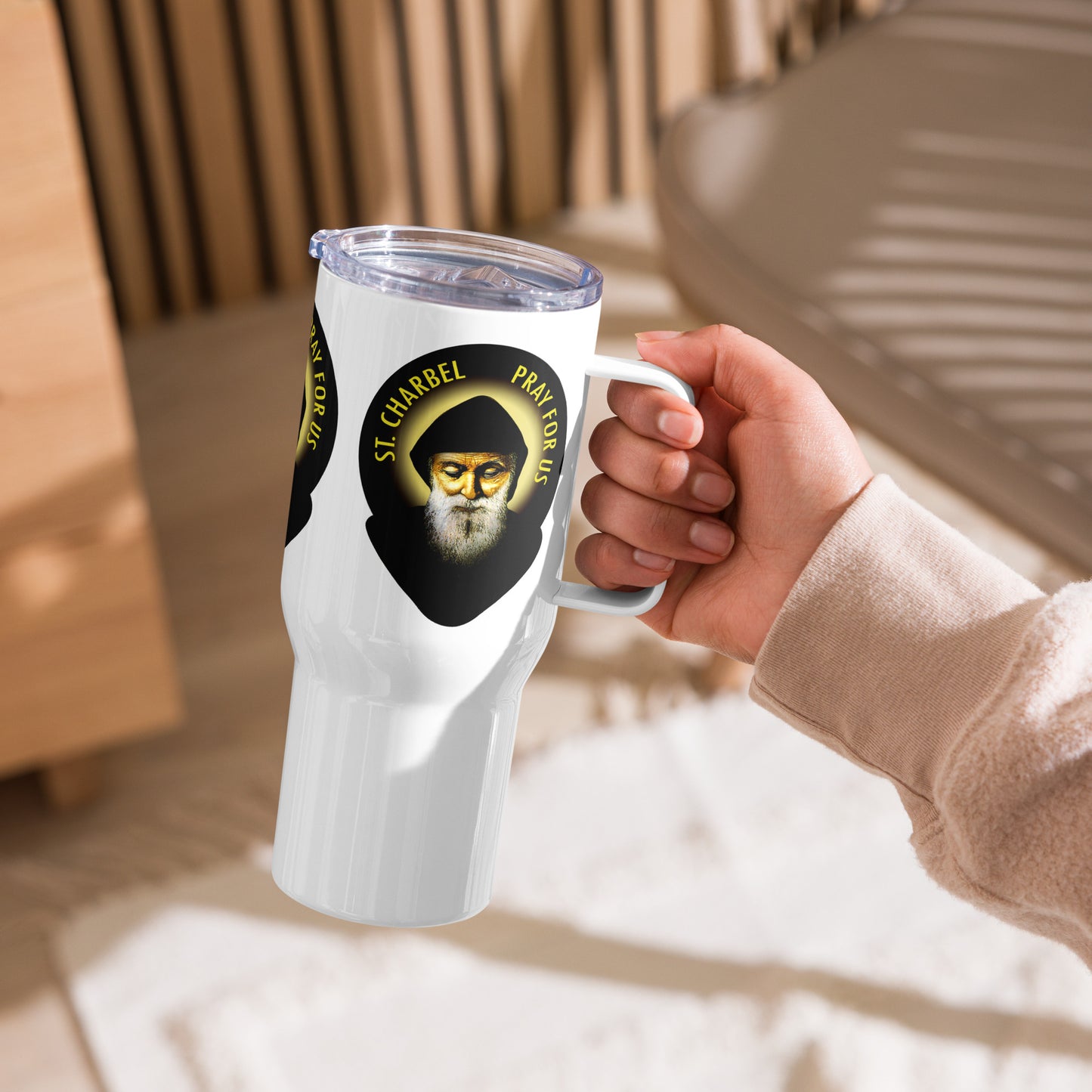 St Charbel Travel mug with a handle