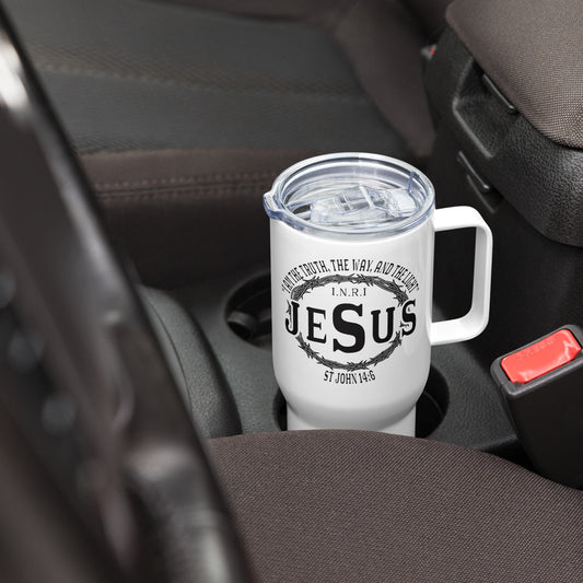 Jesus the Way John 14:6 Travel mug with a handle