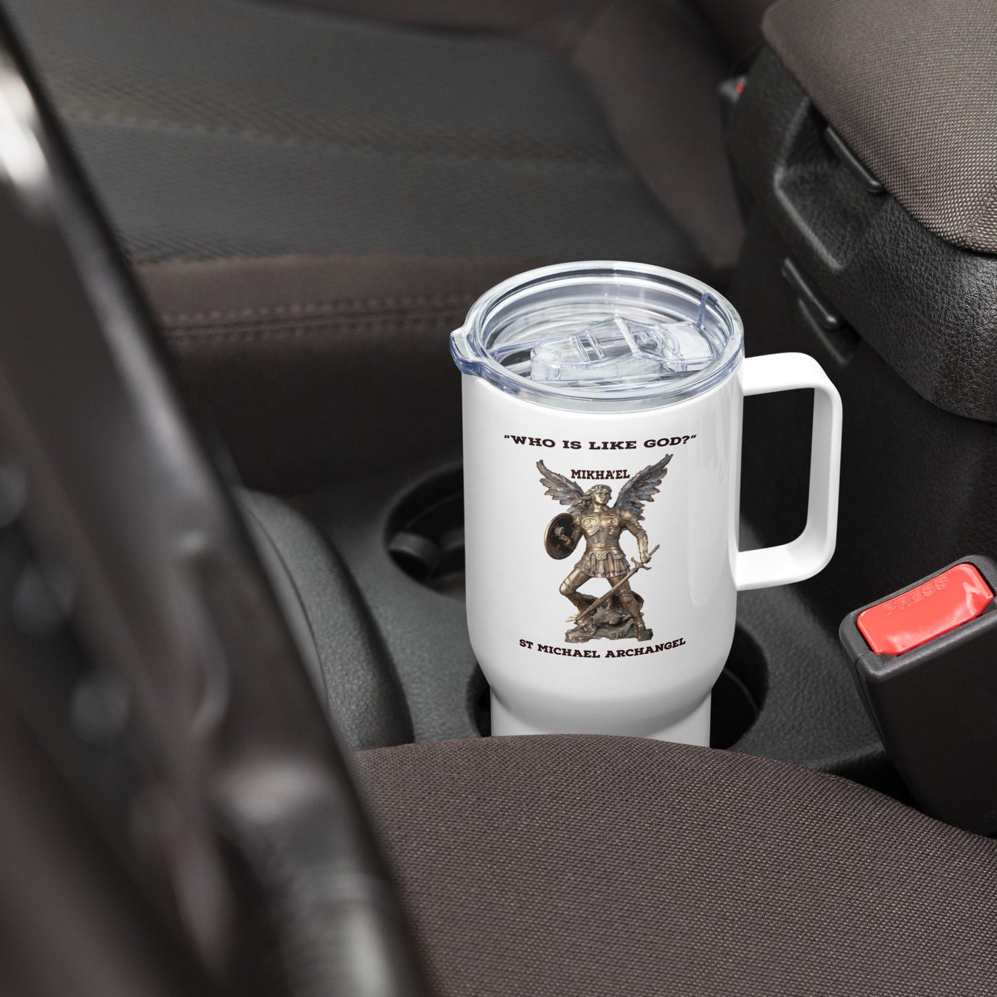 St Michael Archangel Mikhael Travel mug with a handle
