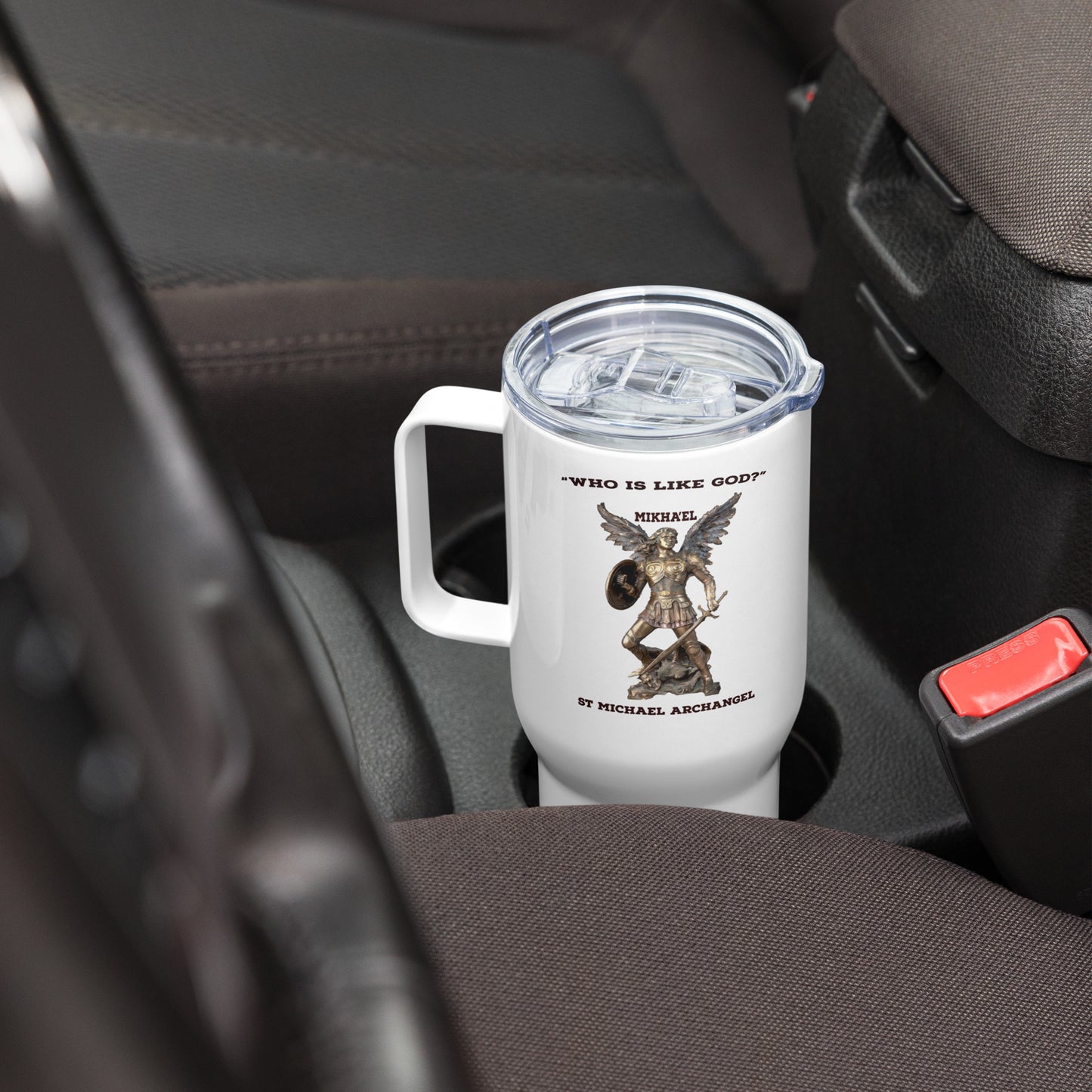 St Michael Archangel Mikhael Travel mug with a handle