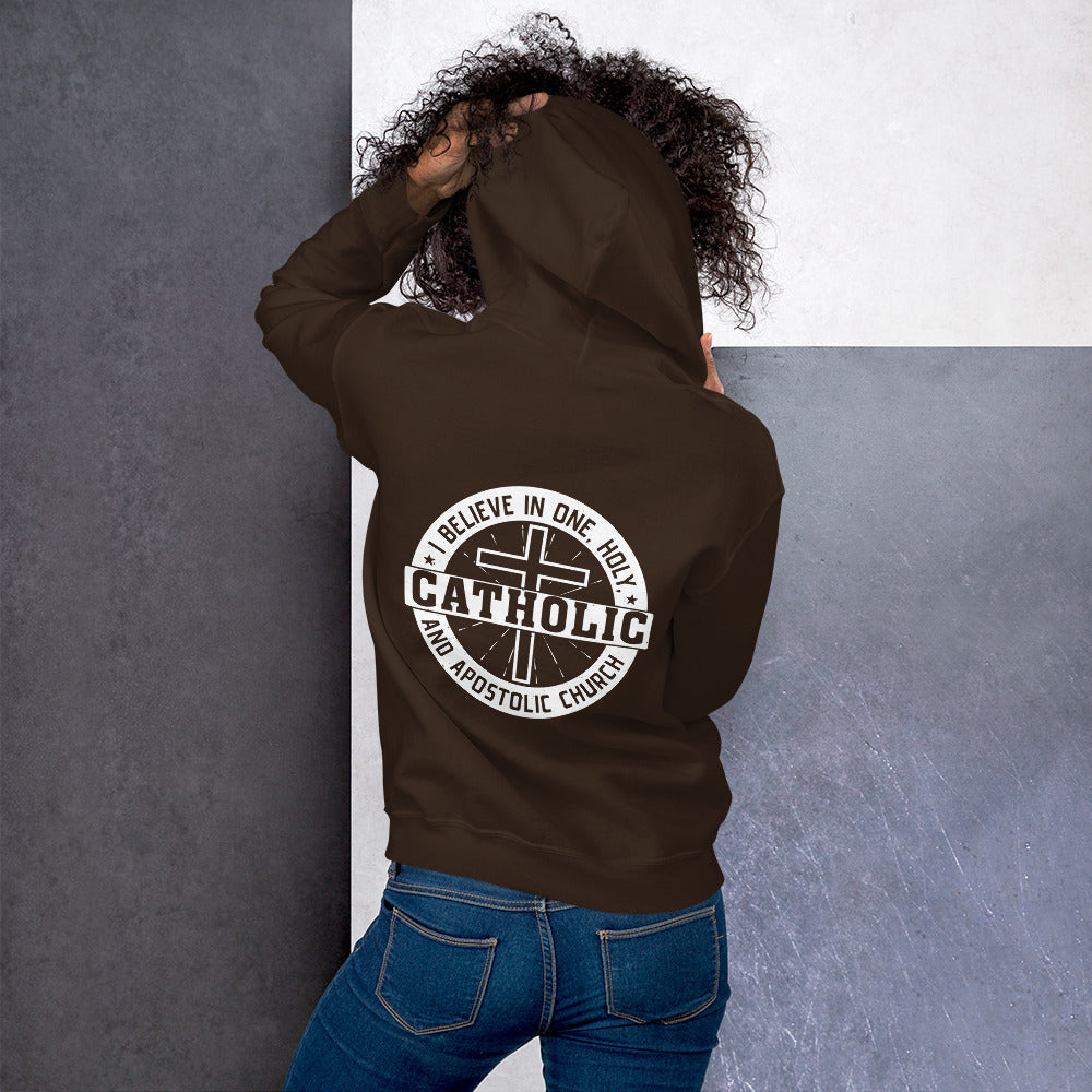 I Believe in One, Holy, Catholic and Apostolic Church women's Hoodie