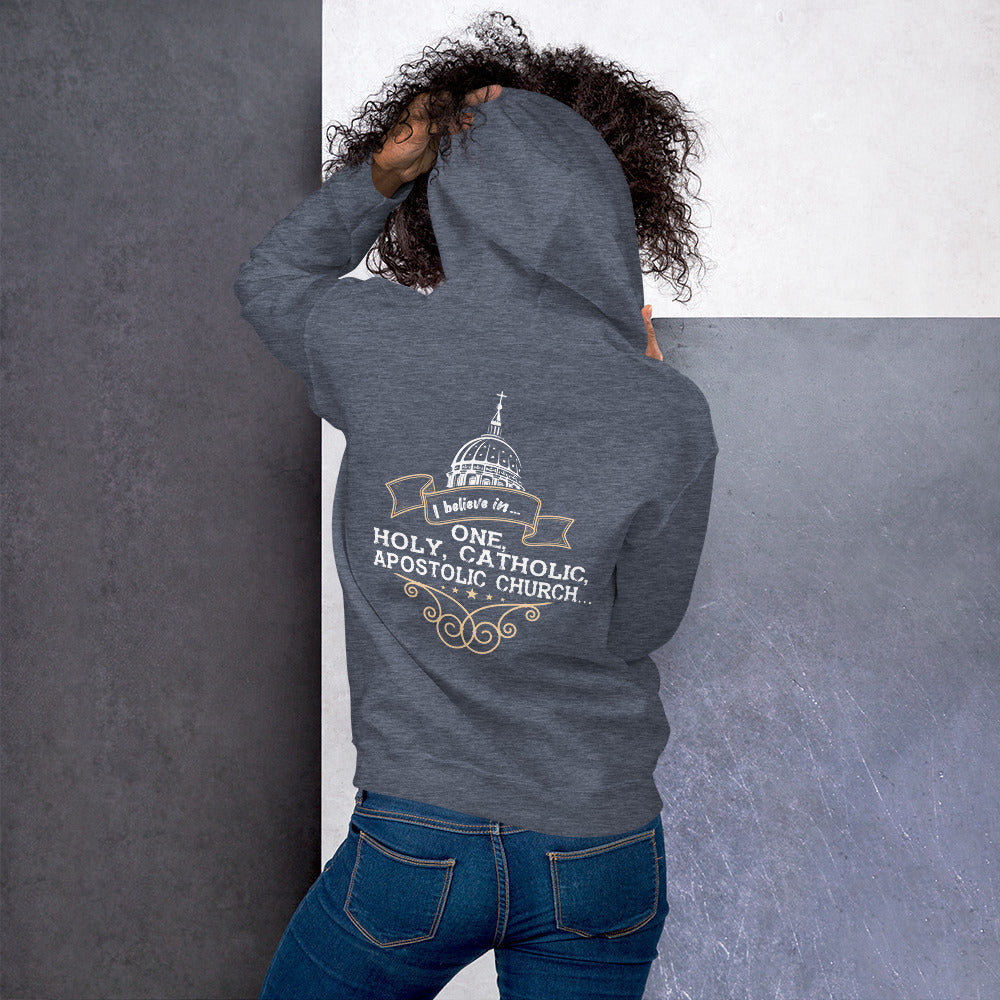 I Believe in One, Holy, Catholic and Apostolic Church. Women's Hoodie