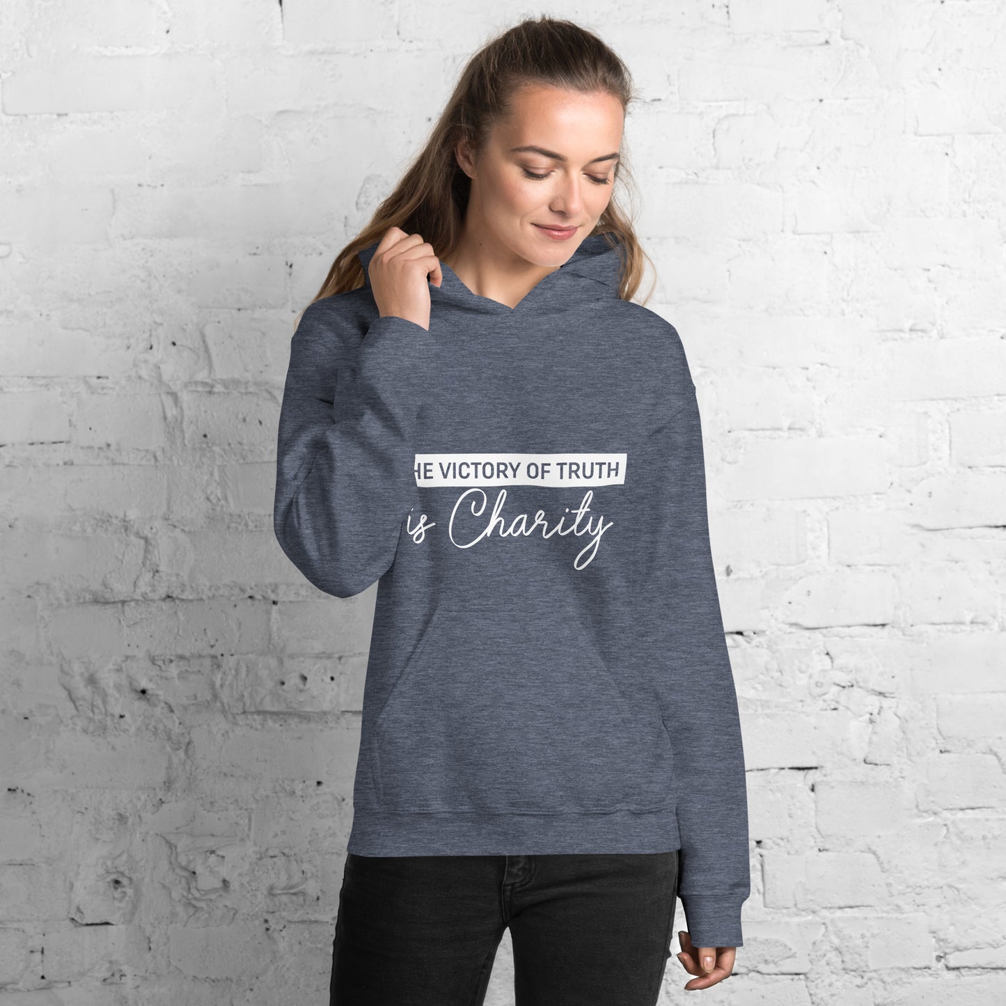 The Victory of Truth is Charity Women's Christian Hoodie