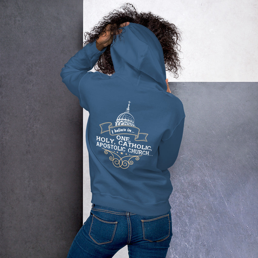 I Believe in One, Holy, Catholic and Apostolic Church. Women's Hoodie