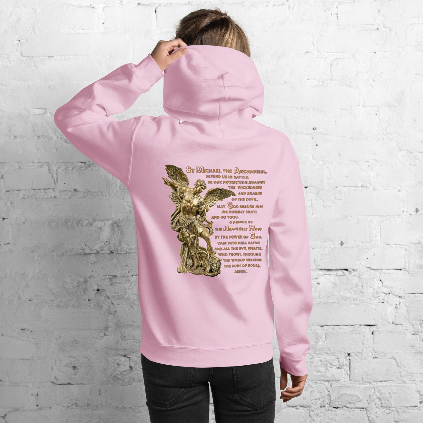 St Michael Archangel with Prayer Women's Hoodie