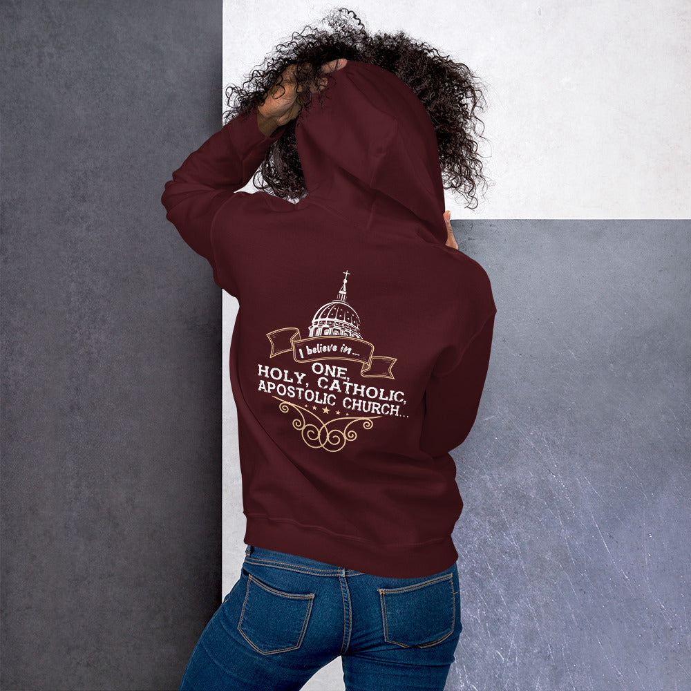 I Believe in One, Holy, Catholic and Apostolic Church. Women's Hoodie