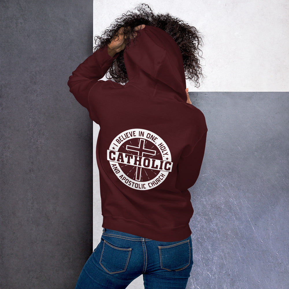 I Believe in One, Holy, Catholic and Apostolic Church women's Hoodie