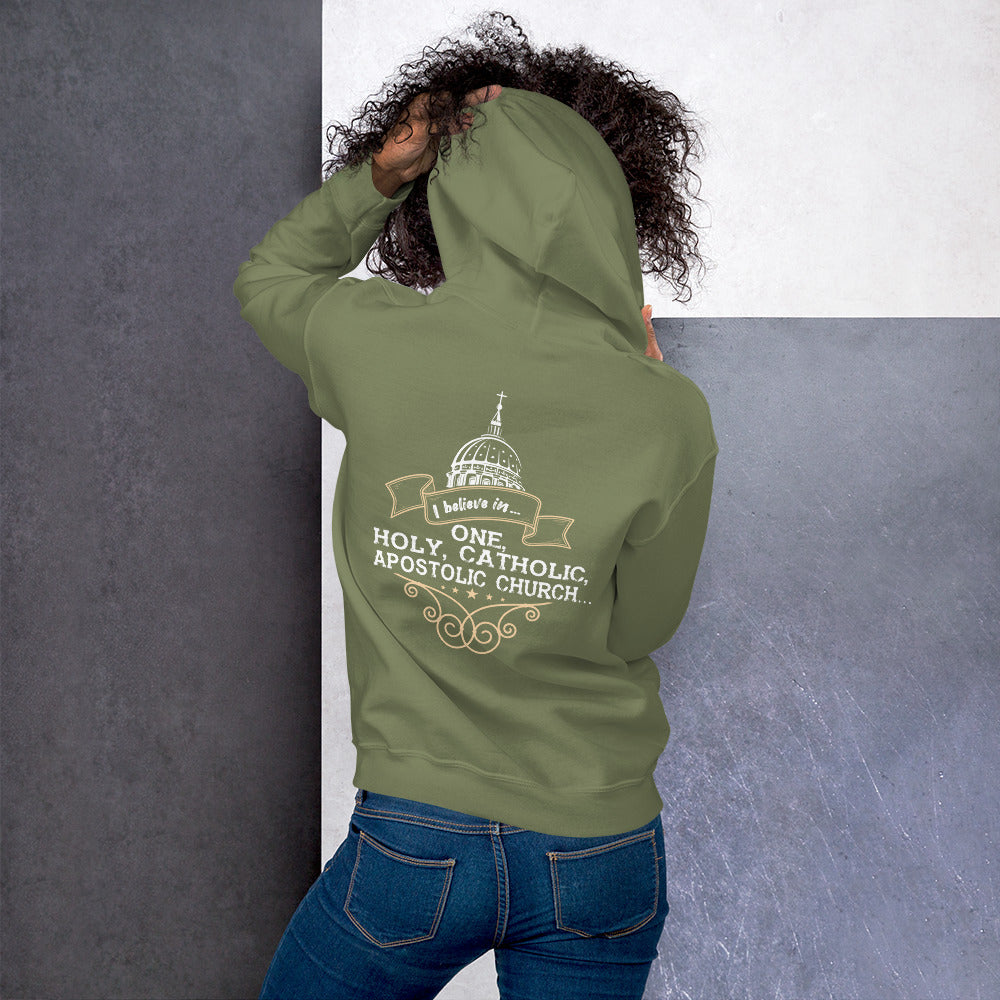 I Believe in One, Holy, Catholic and Apostolic Church. Women's Hoodie