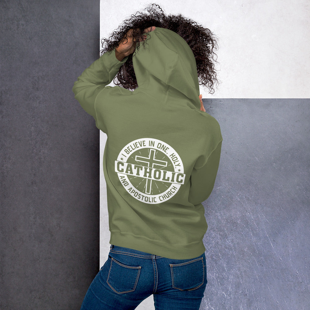 I Believe in One, Holy, Catholic and Apostolic Church women's Hoodie