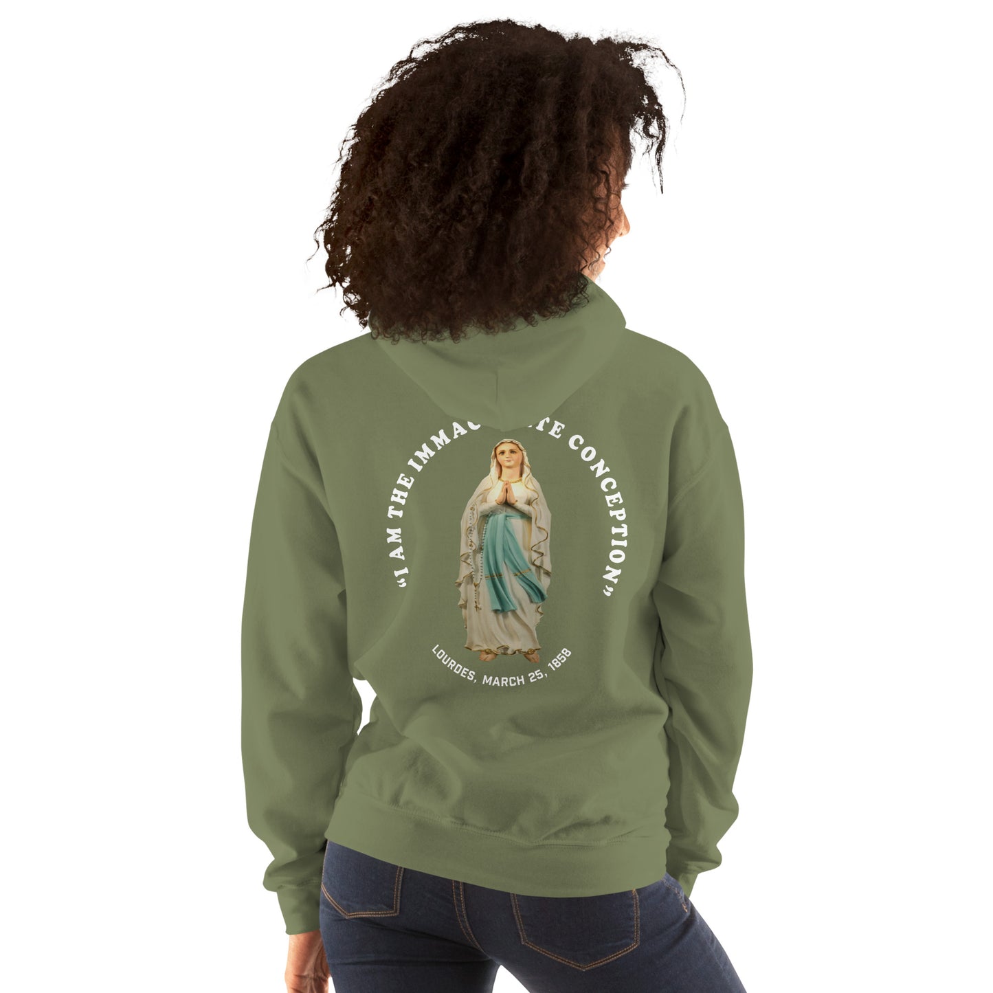 "I Am the Immaculate Conception" - Lourdes, France March 25, 1858 Women's Hoodie