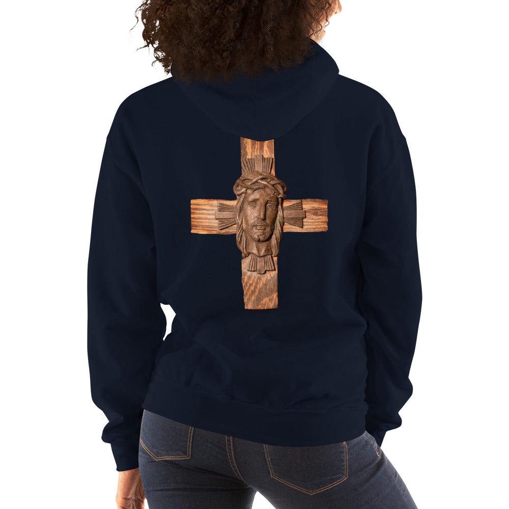 Face of Jesus on Cross Women's Hoodie