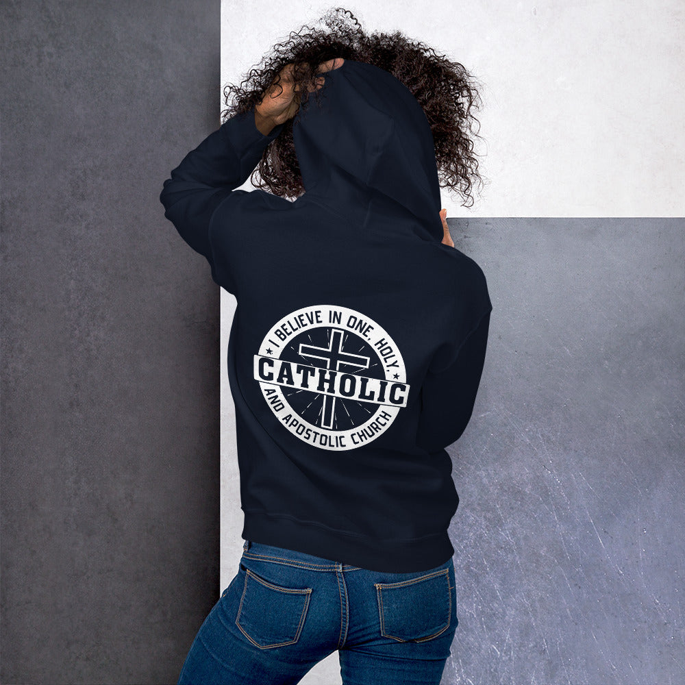 I Believe in One, Holy, Catholic and Apostolic Church women's Hoodie