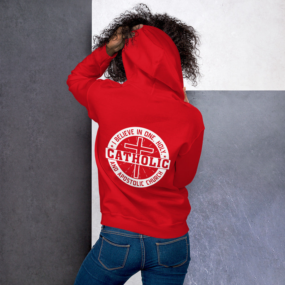 I Believe in One, Holy, Catholic and Apostolic Church women's Hoodie