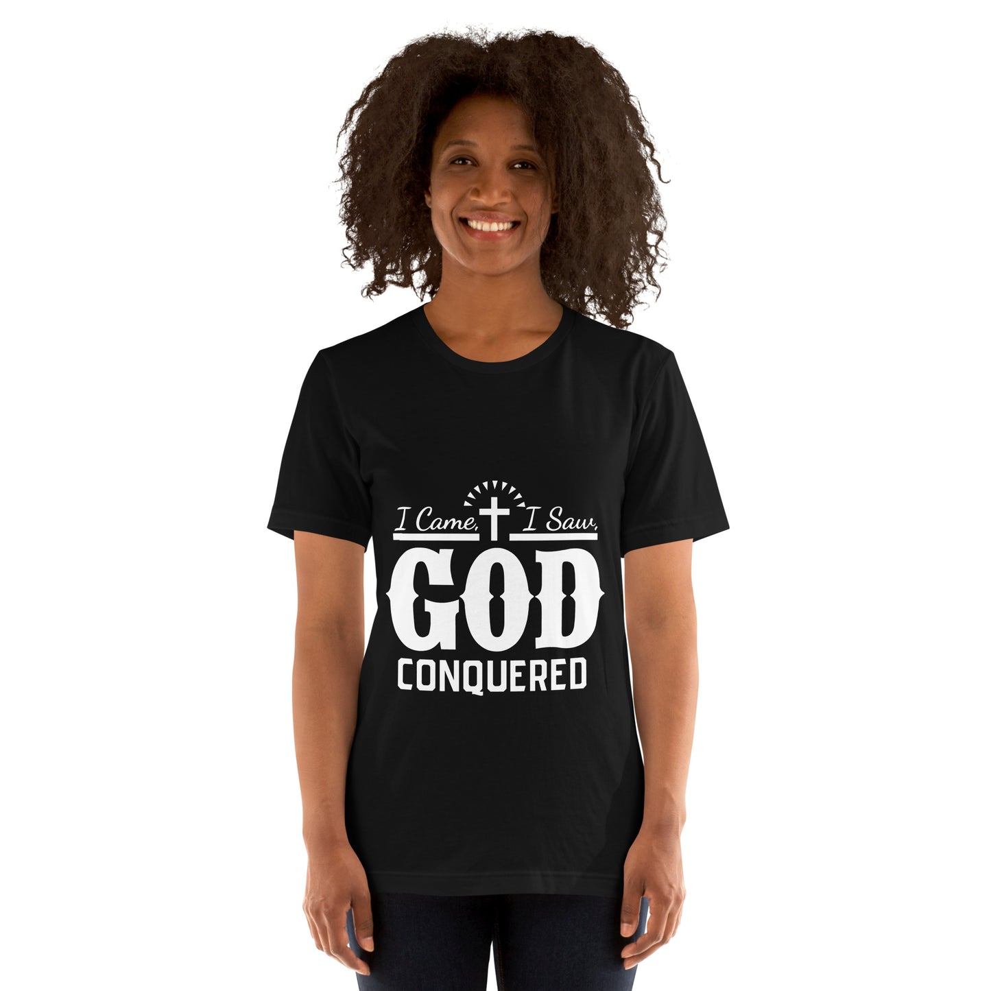 I Came I Saw God Conquered Women's Christian t-Shirt