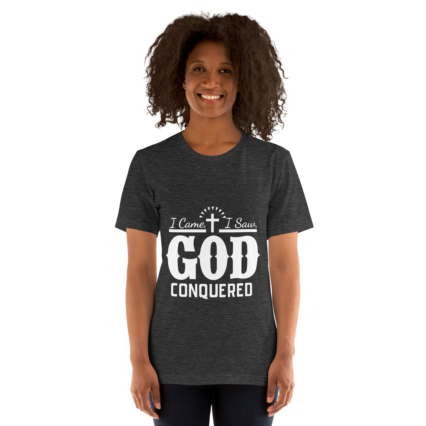 I Came I Saw God Conquered Women's Christian t-Shirt