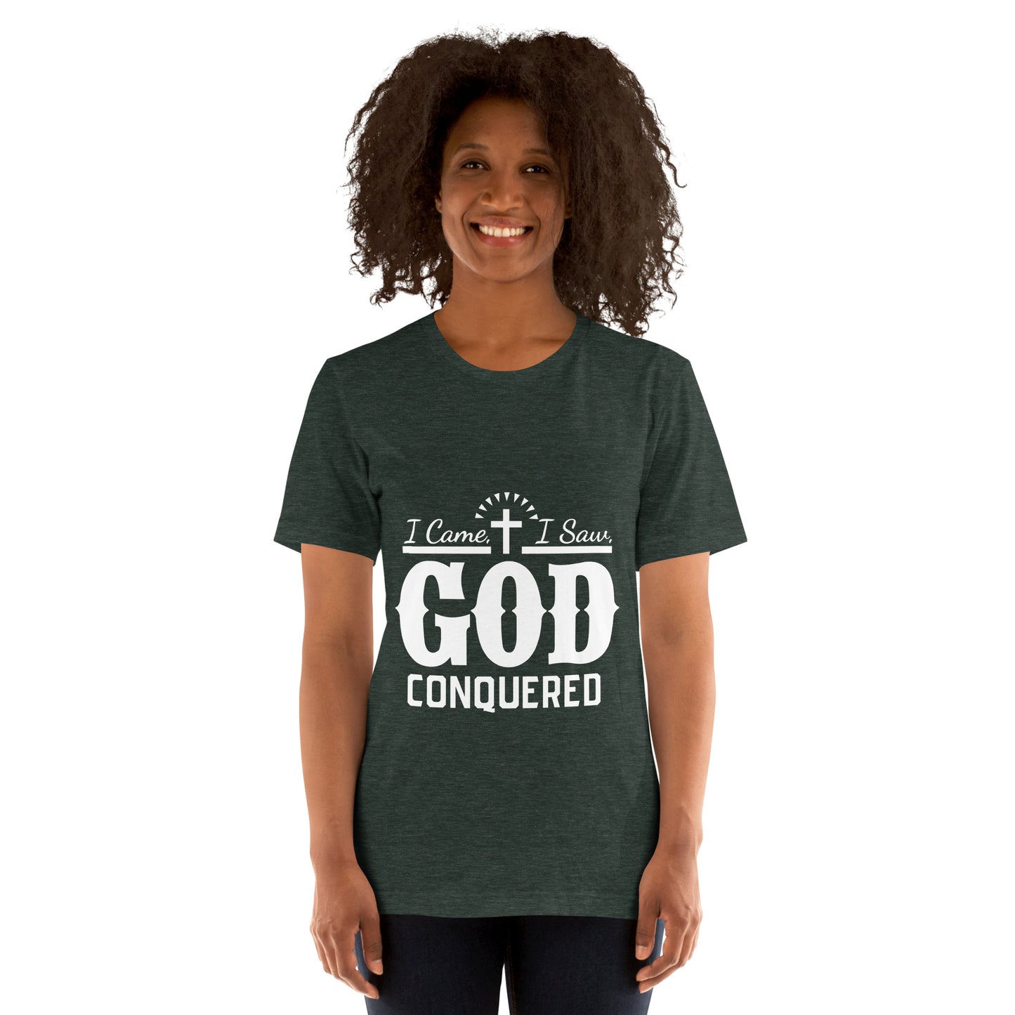 I Came I Saw God Conquered Women's Christian t-Shirt