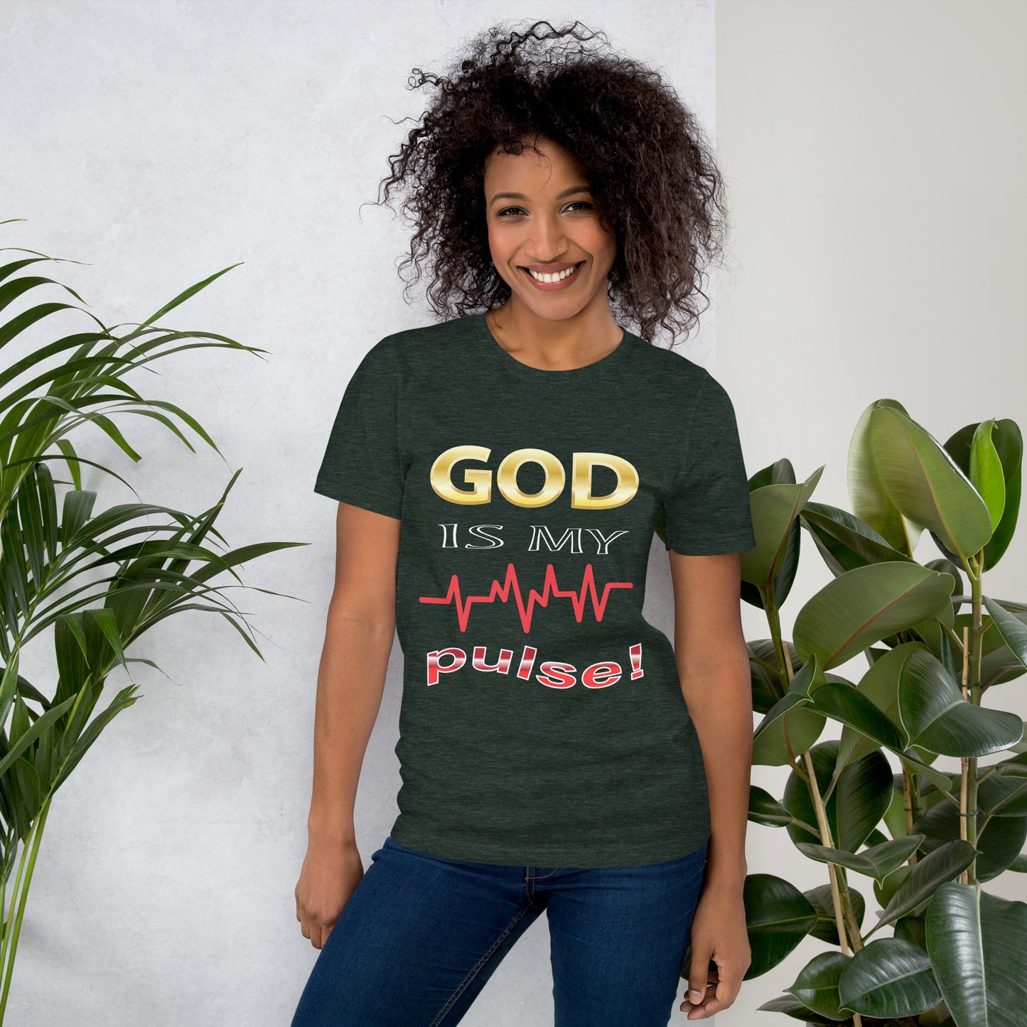 God Is My Pulse Women's Christian t-Shirt