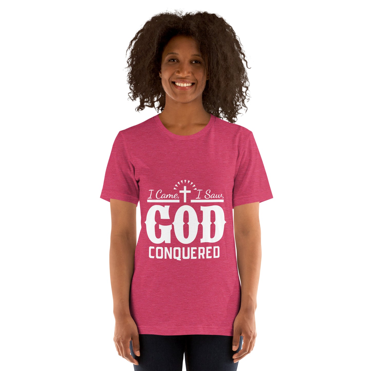 I Came I Saw God Conquered Women's Christian t-Shirt