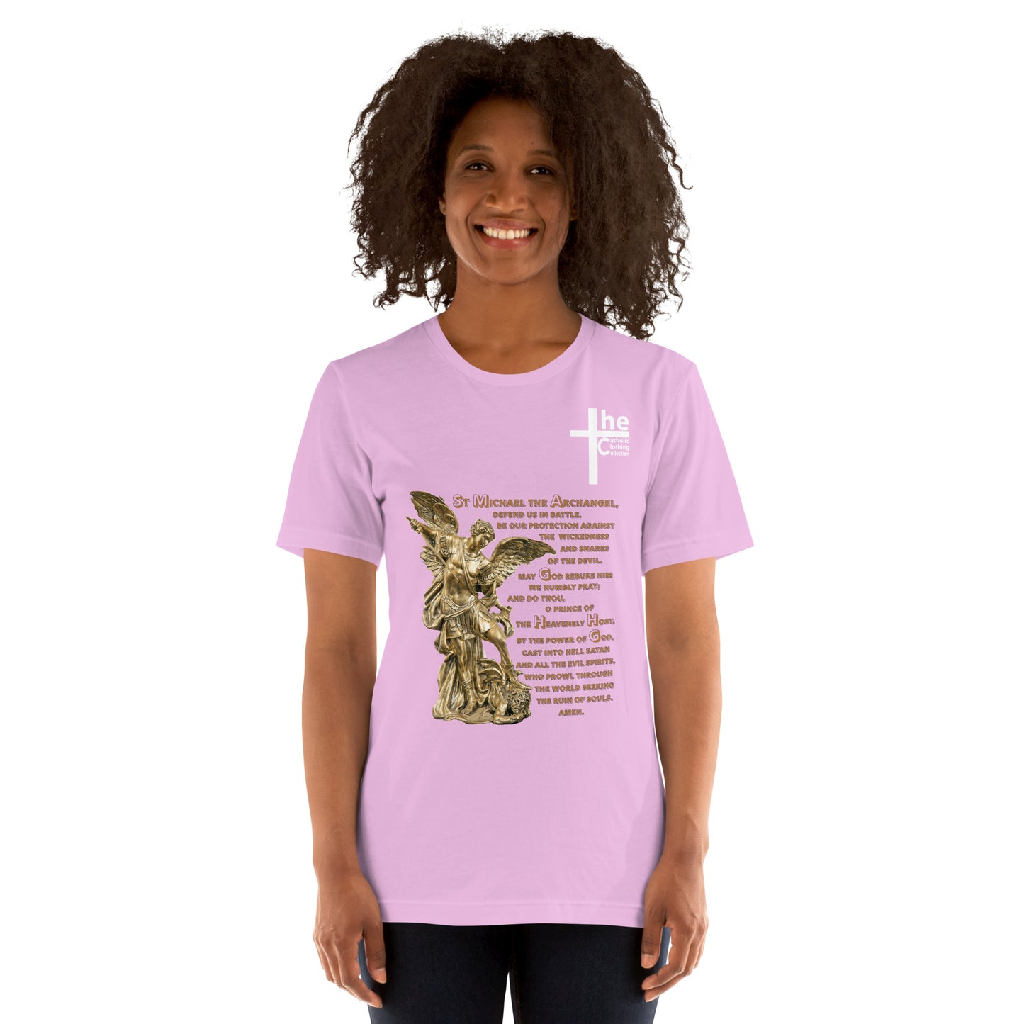 St Michael Archangel with Prayer Women's t-Shirt