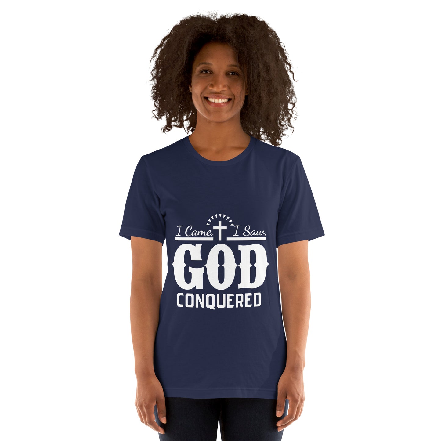 I Came I Saw God Conquered Women's Christian t-Shirt