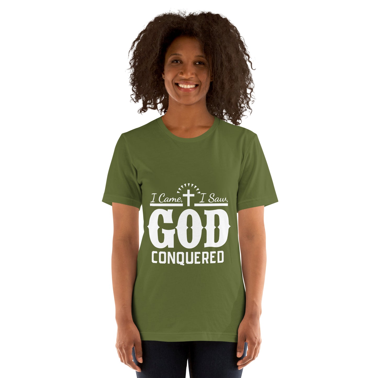 I Came I Saw God Conquered Women's Christian t-Shirt