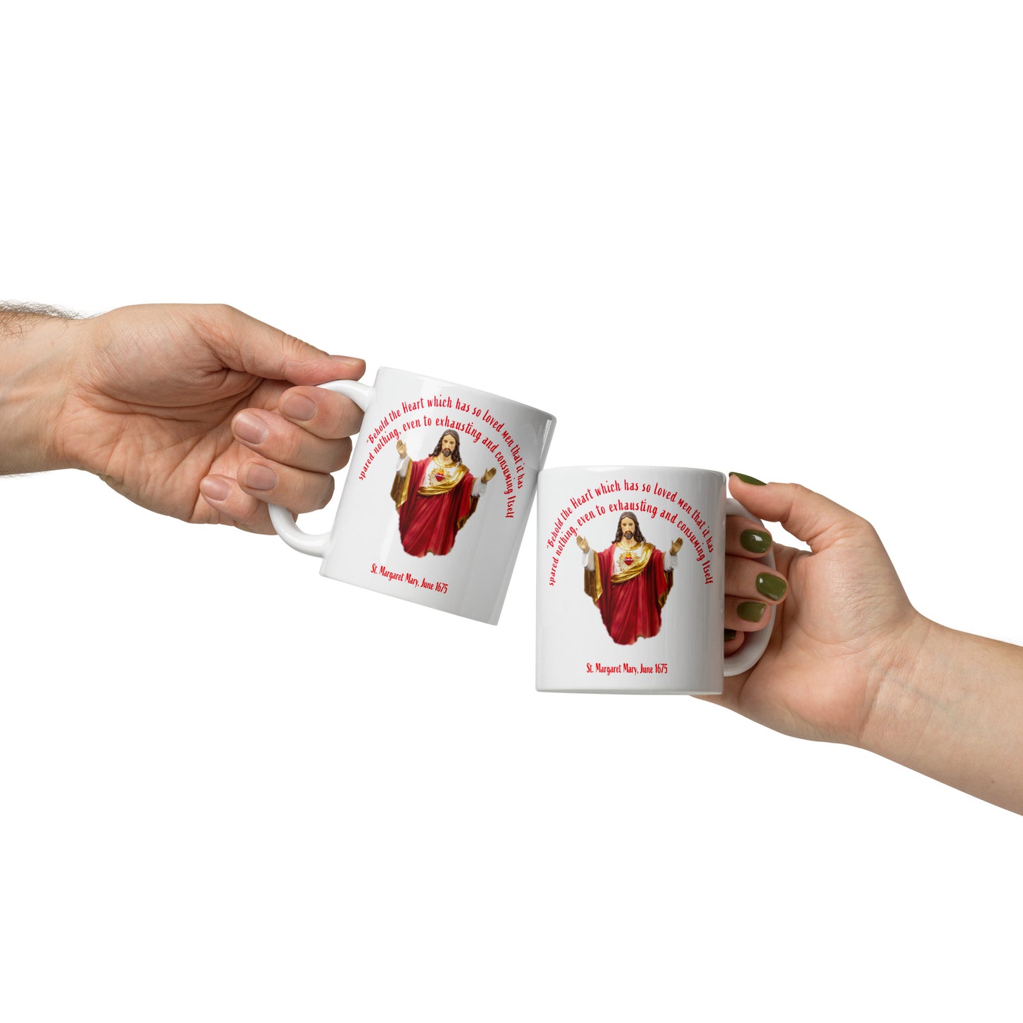 Sacred Heart of Jesus - St Margaret Mary, 1675 White glossy mug